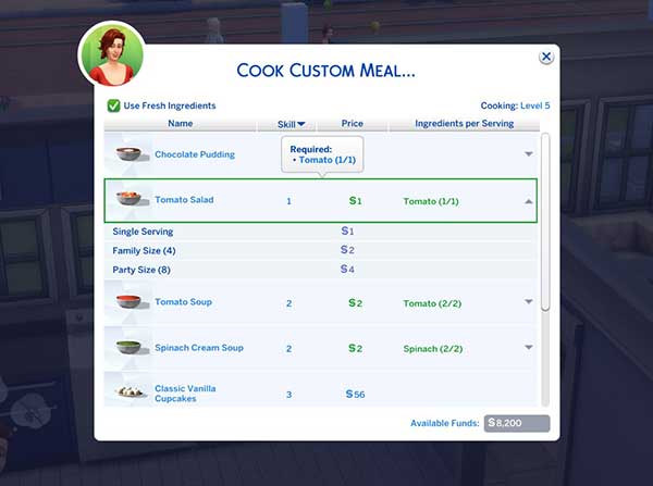 Custom-Food-Interactions